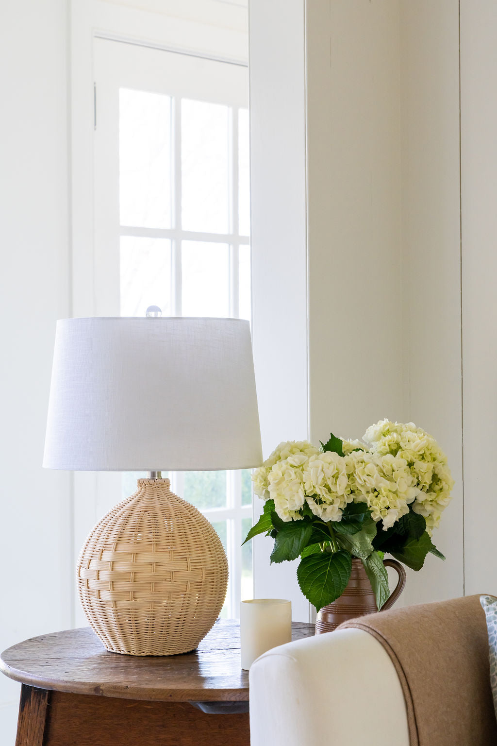 Cape Table Lamp in Natural | Newport Lamp And Shade | Located in Newport, RI