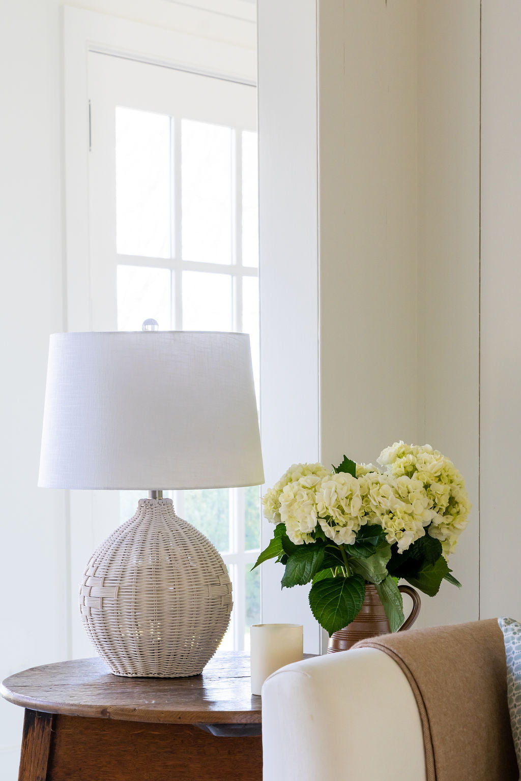 Cape Table Lamp in White | Newport Lamp And Shade | Located in Newport, RI