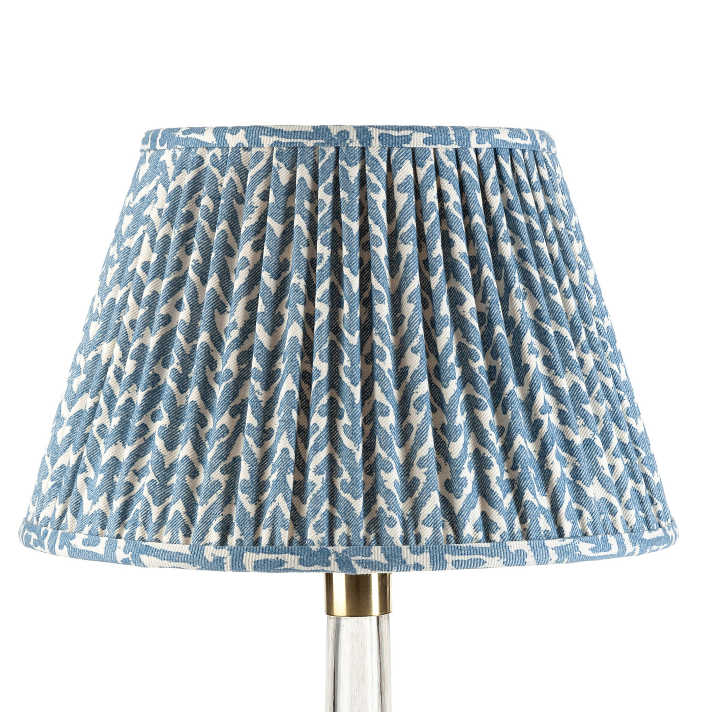 Fermoie Lampshade - Rabanna in Blue  | Newport Lamp And Shade | Located in Newport, RI