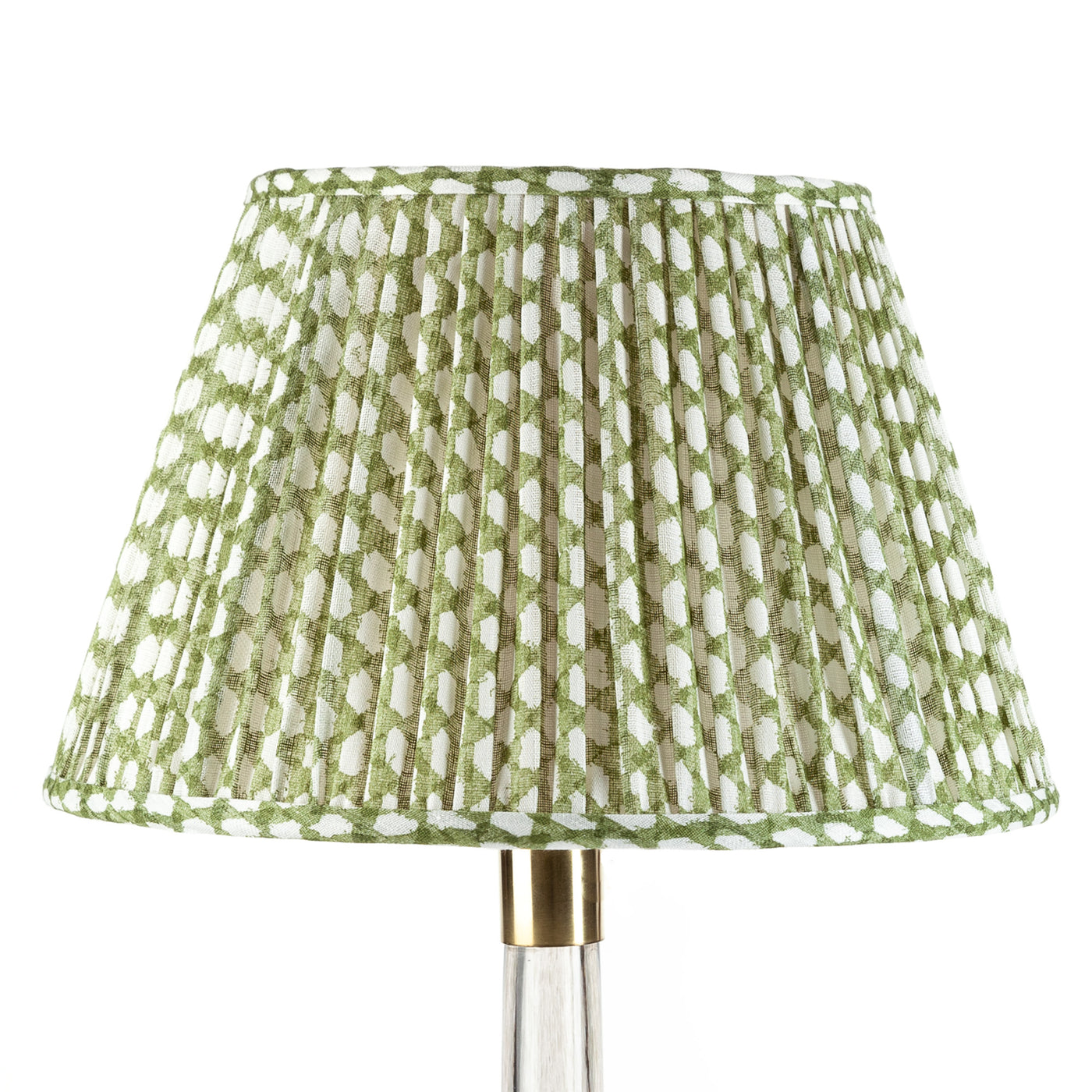 4.5" Fermoie Lampshade - Wicker in Green  | Newport Lamp And Shade | Located in Newport, RI