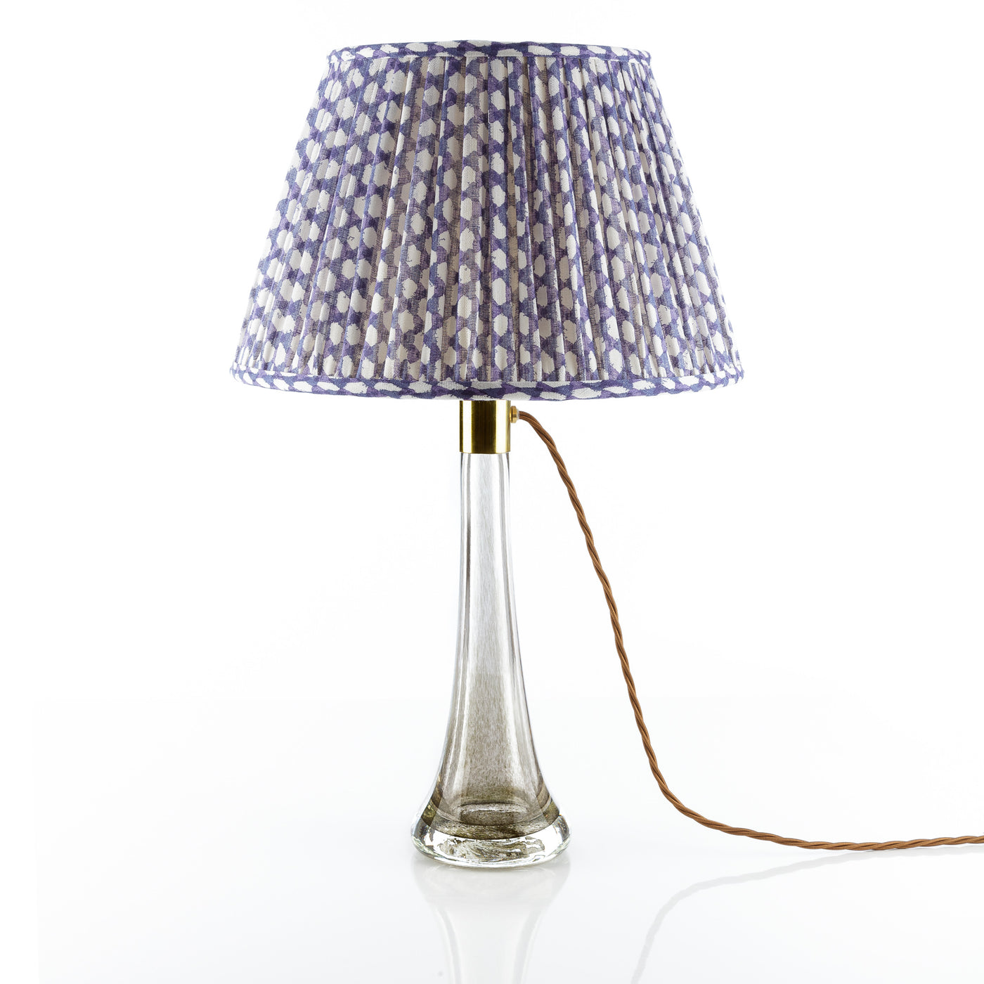 Fermoie Lampshade - Wicker in Indigo  | Newport Lamp And Shade | Located in Newport, RI