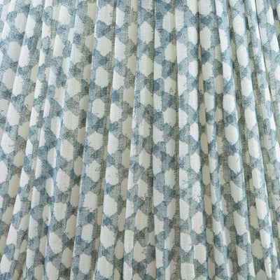 16" Fermoie Lampshade - Wicker in Light Blue  | Newport Lamp And Shade | Located in Newport, RI