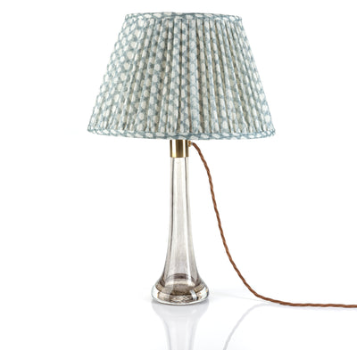 Fermoie Lampshade - Wicker in Light Blue  | Newport Lamp And Shade | Located in Newport, RI