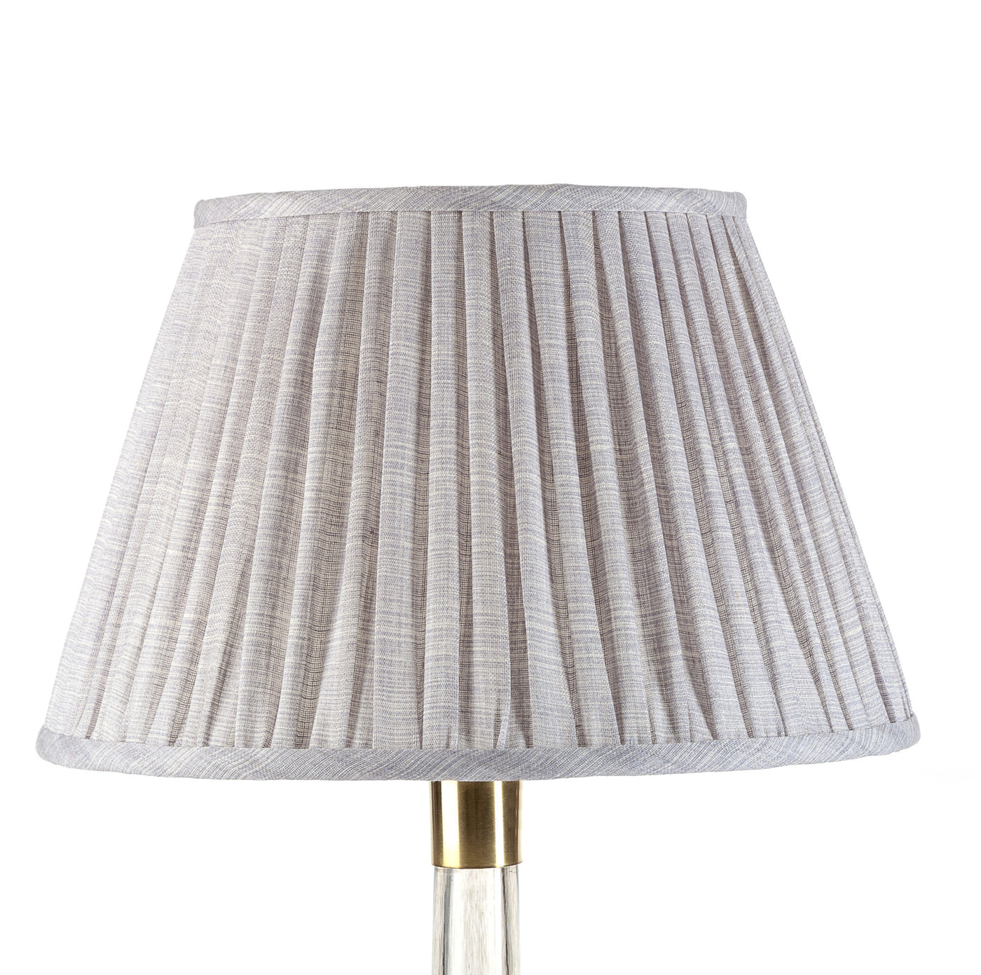 Fermoie Lampshade - Moire Linen in Pewter  | Newport Lamp And Shade | Located in Newport, RI