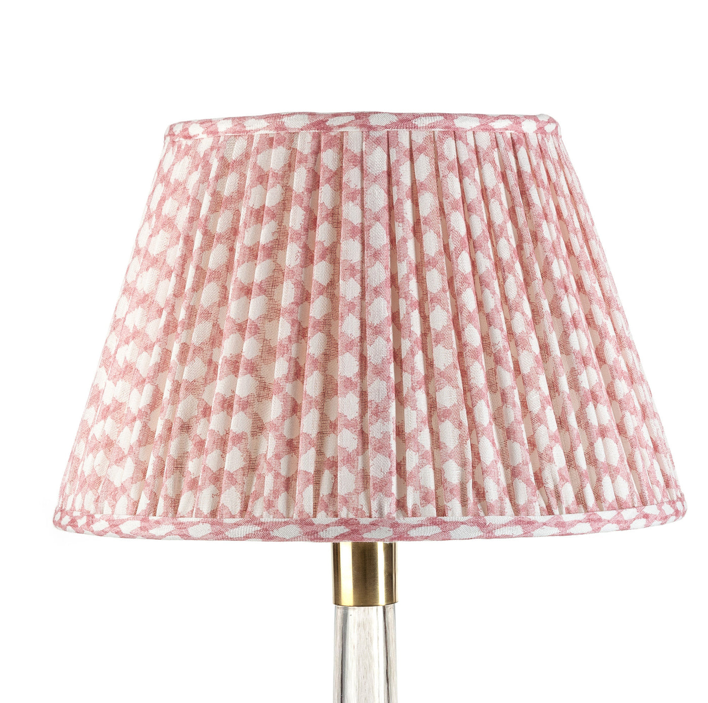Fermoie Lampshade - Wicker in Pink  | Newport Lamp And Shade | Located in Newport, RI
