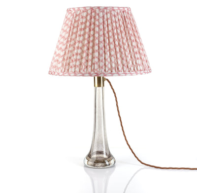 Fermoie Lampshade - Wicker in Pink  | Newport Lamp And Shade | Located in Newport, RI