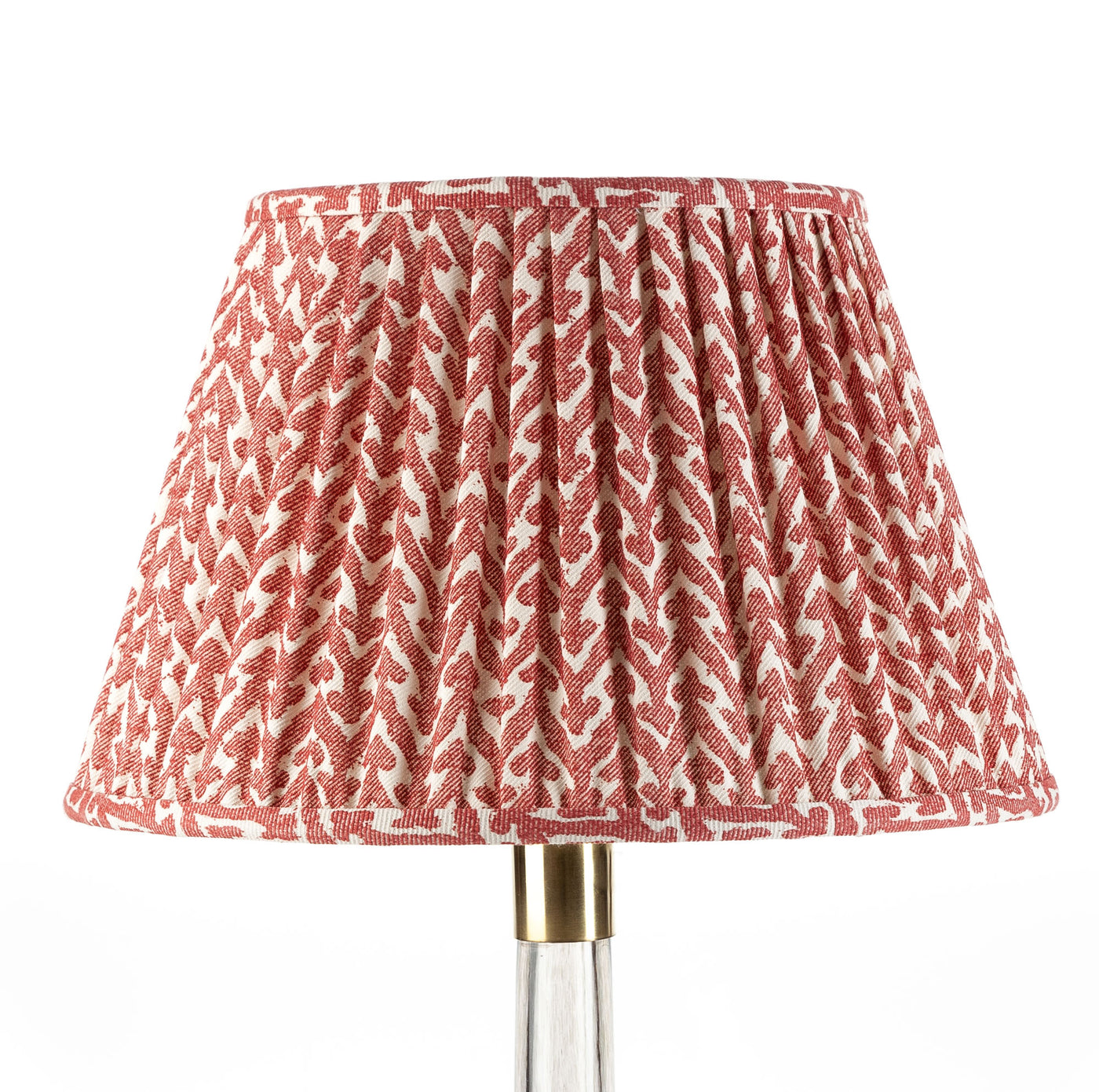 16" Fermoie Lampshade - Rabanna in Red  | Newport Lamp And Shade | Located in Newport, RI
