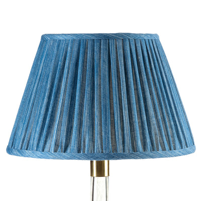 Fermoie Lampshade - Plain Linen in Sacre Bleu  | Newport Lamp And Shade | Located in Newport, RI