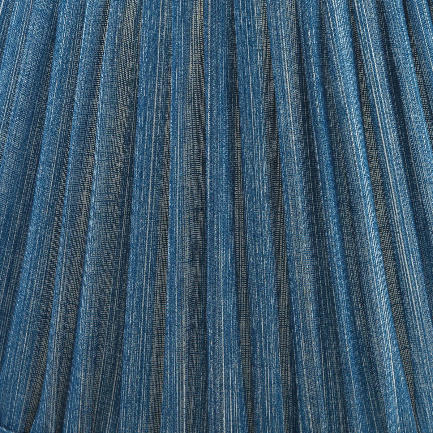 18" Fermoie Lampshade - Plain Linen in Sacre Bleu  | Newport Lamp And Shade | Located in Newport, RI