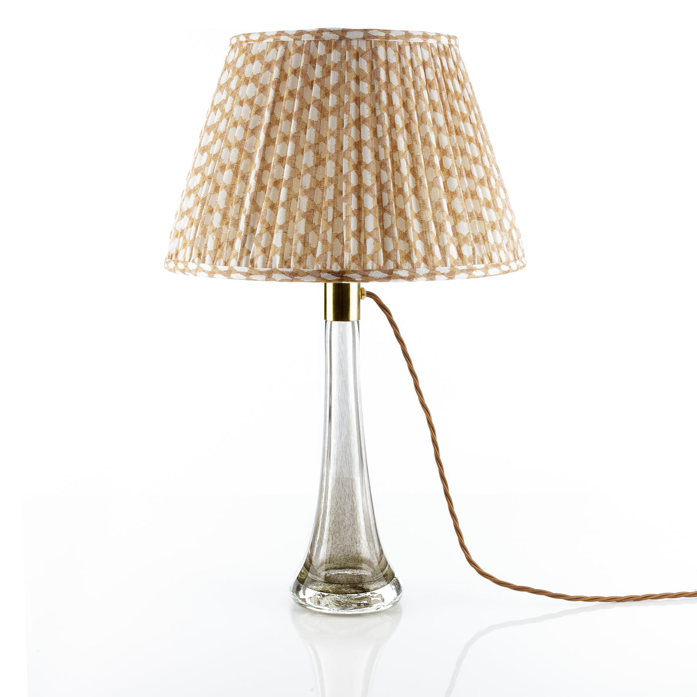 Fermoie Lampshade - Wicker in Nut Brown  | Newport Lamp And Shade | Located in Newport, RI