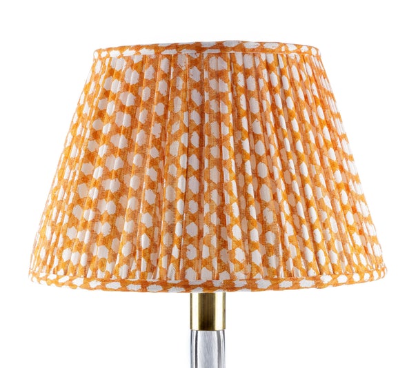 Fermoie Lampshade - Wicker in Orange  | Newport Lamp And Shade | Located in Newport, RI