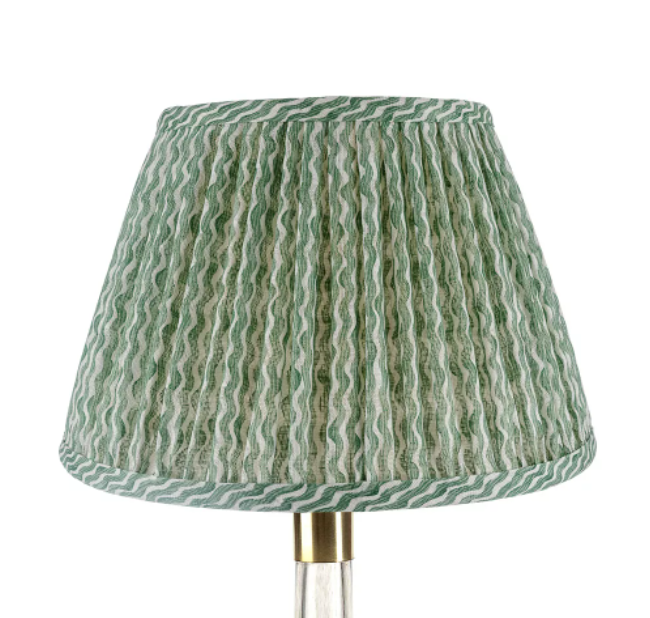 10" Fermoie Lampshade -Green Popple | Newport Lamp And Shade | Located in Newport, RI