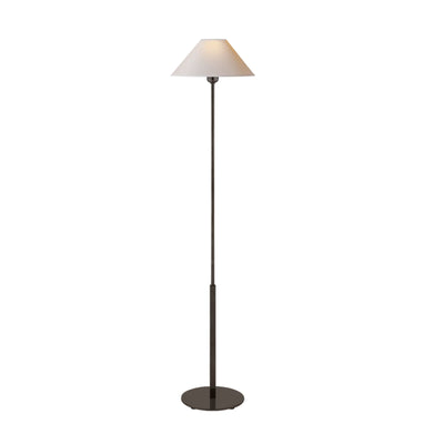 Hackney Floor Lamp with Flared Paper Lampshade | Newport Lamp And Shade | Located in Newport, RI