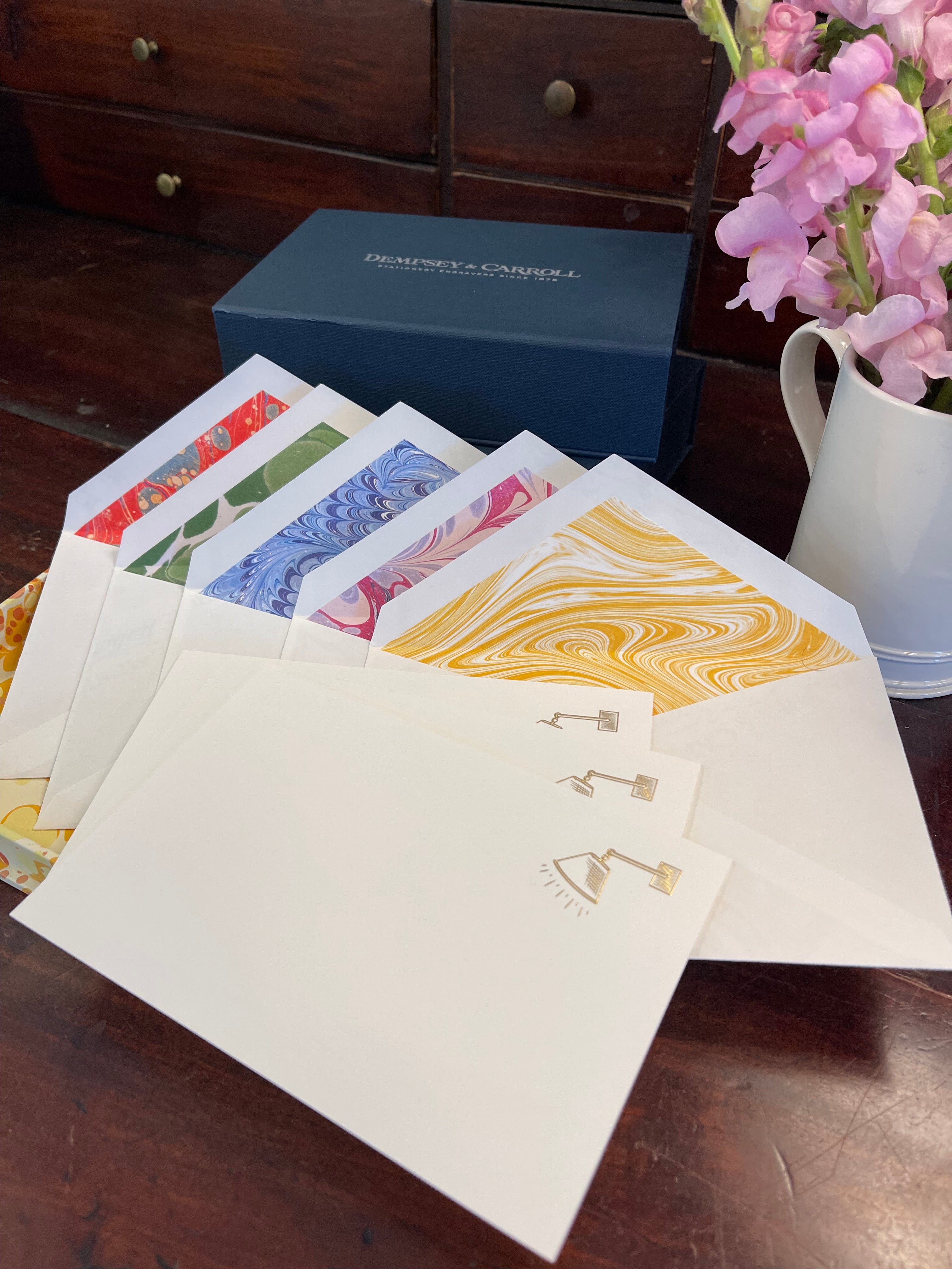 Bright Ideas (Boxed Set of 10 Note Cards & Envelopes)  | Newport Lamp And Shade | Located in Newport, RI