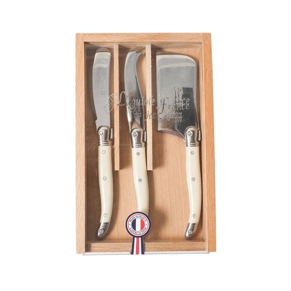 Laguiole Cheese Knife Set in Wooden Box  | Newport Lamp And Shade | Located in Newport, RI