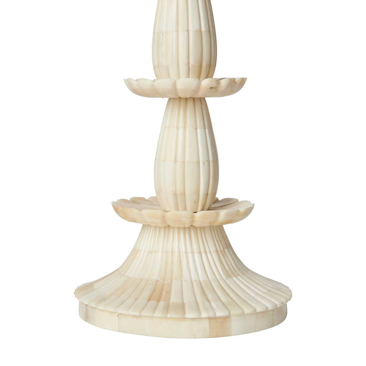 A Pair of Karni Mata Bone Inlay Table Lamps by Penny Morrison  | Newport Lamp And Shade | Located in Newport, RI