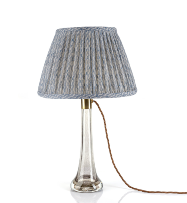 20" Fermoie Lampshade - Popple in Light Blue  | Newport Lamp And Shade | Located in Newport, RI