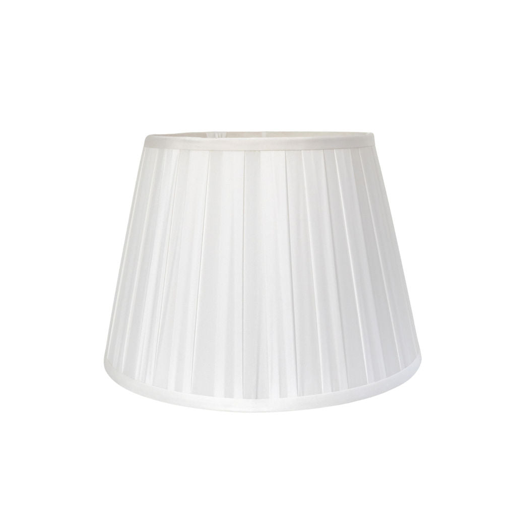 Pleated Silk Lampshade in White | Newport Lamp And Shade | Located in Newport, RI