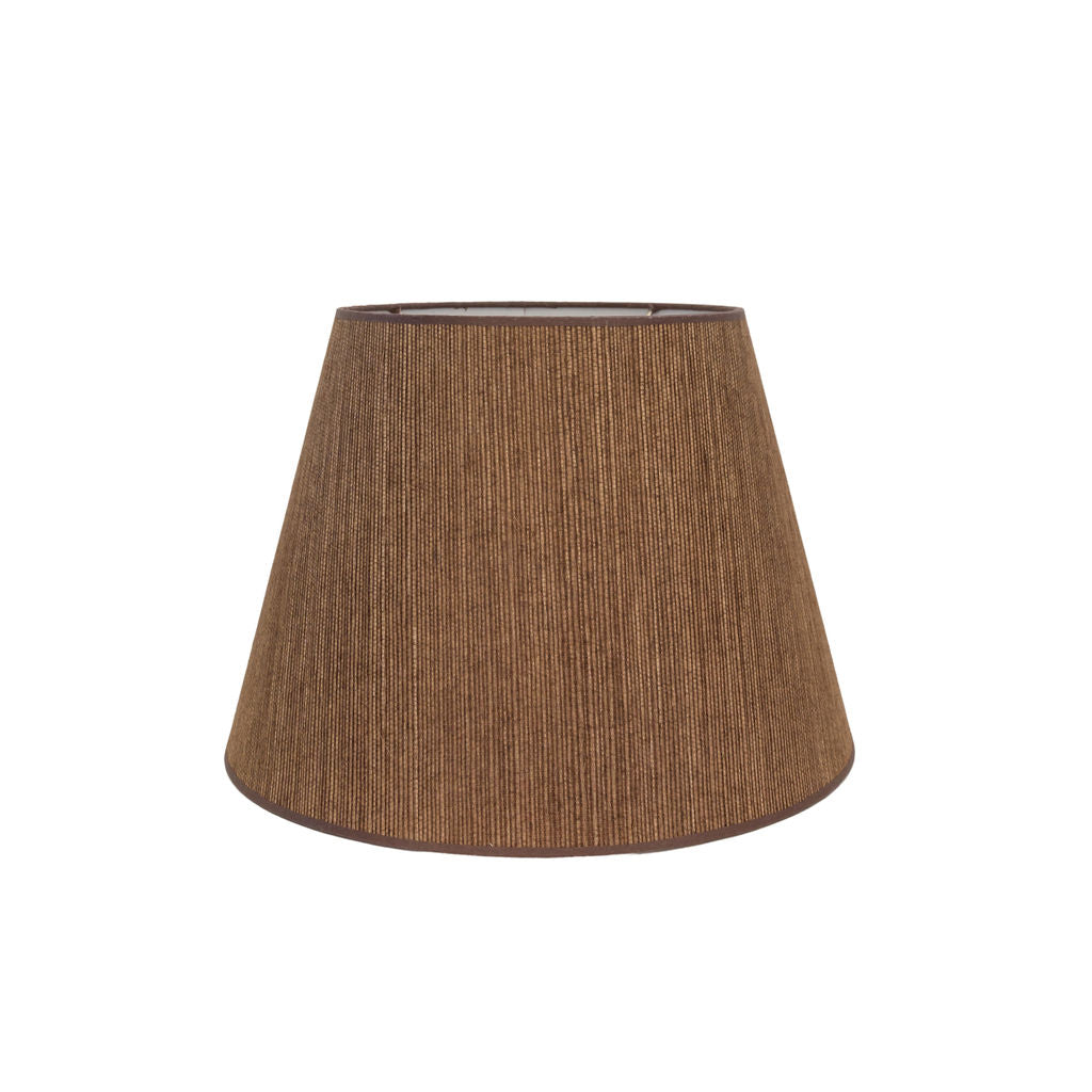 New Grasscloth Lampshade in Brown | Newport Lamp And Shade | Located in Newport, RI