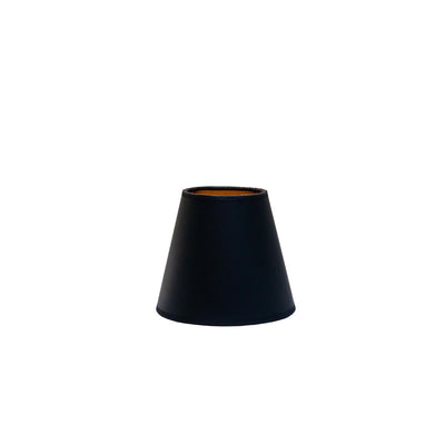 Black Painted Candle-Clip Lampshade with Gold Lining | Newport Lamp And Shade | Located in Newport, RI