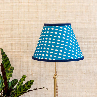 10" Paper Lampshade, Bean in Kingfisher | Newport Lamp And Shade | Located in Newport, RI