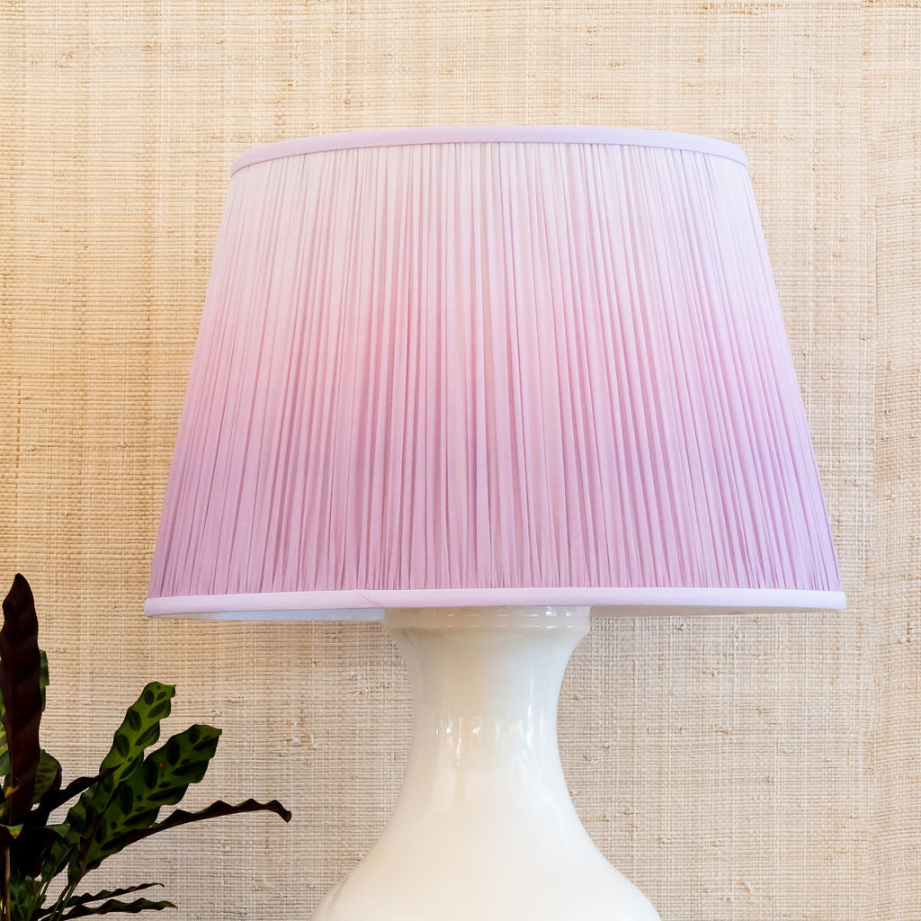 Shirred Ombre Lampshade - Orchid | Newport Lamp And Shade | Located in Newport, RI
