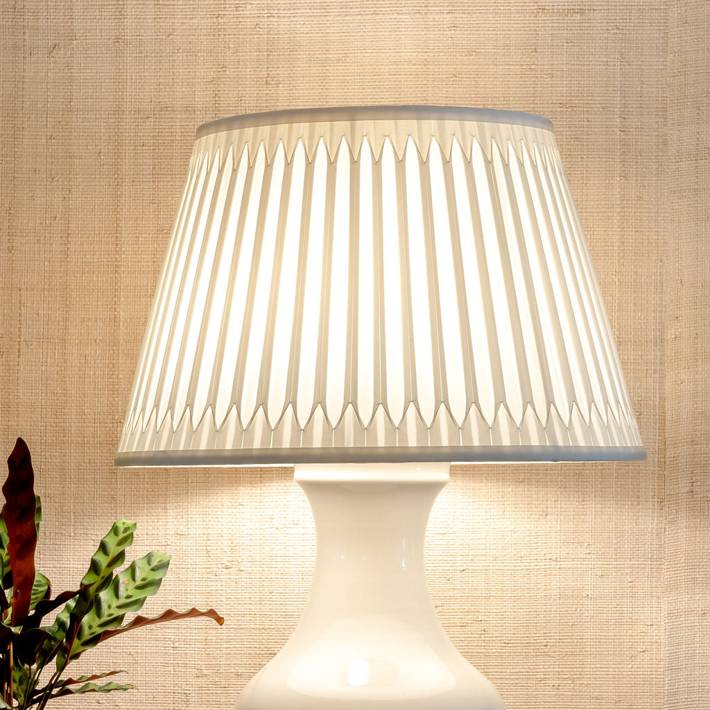 Smocked Silk Lampshade | Newport Lamp And Shade | Located in Newport, RI
