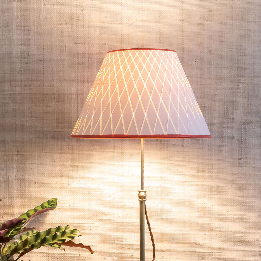 Woven Paper Lampshades with Colorful Trim | Newport Lamp And Shade | Located in Newport, RI