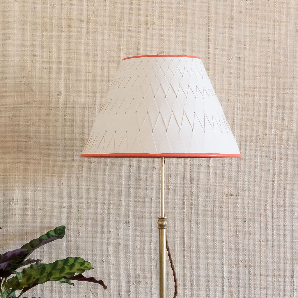 Woven Paper Lampshades with Colorful Trim | Newport Lamp And Shade | Located in Newport, RI