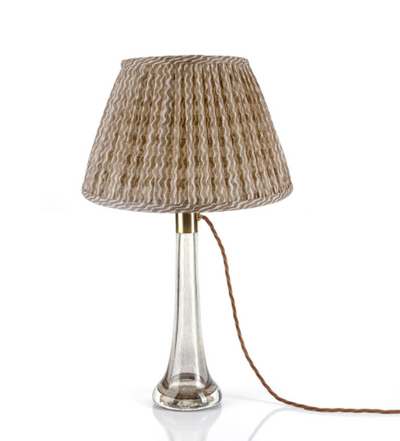 12" Fermoie Lampshade - Popple in Nut Brown  | Newport Lamp And Shade | Located in Newport, RI
