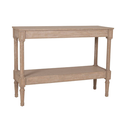 Trapp Console Table in Bleached White Finish  | Newport Lamp And Shade | Located in Newport, RI
