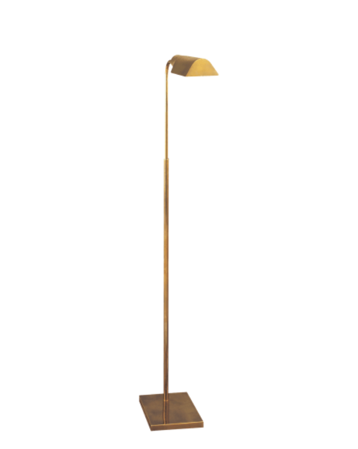 Pharmacy Style Floor Lamp with Tented Metal Shade  | Newport Lamp And Shade | Located in Newport, RI