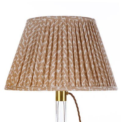12" Fermoie Lampshade - Rabanna in Nut Brown  | Newport Lamp And Shade | Located in Newport, RI