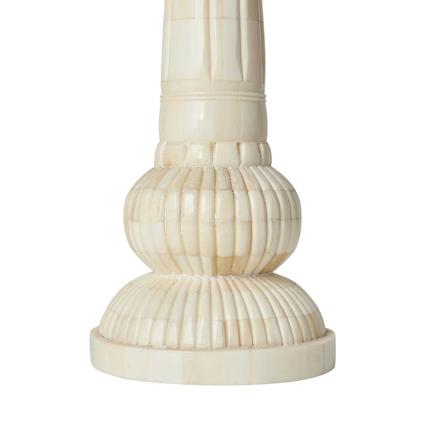 A Shree Baba Bone Inlay Lamp by Penny Morrison  | Newport Lamp And Shade | Located in Newport, RI