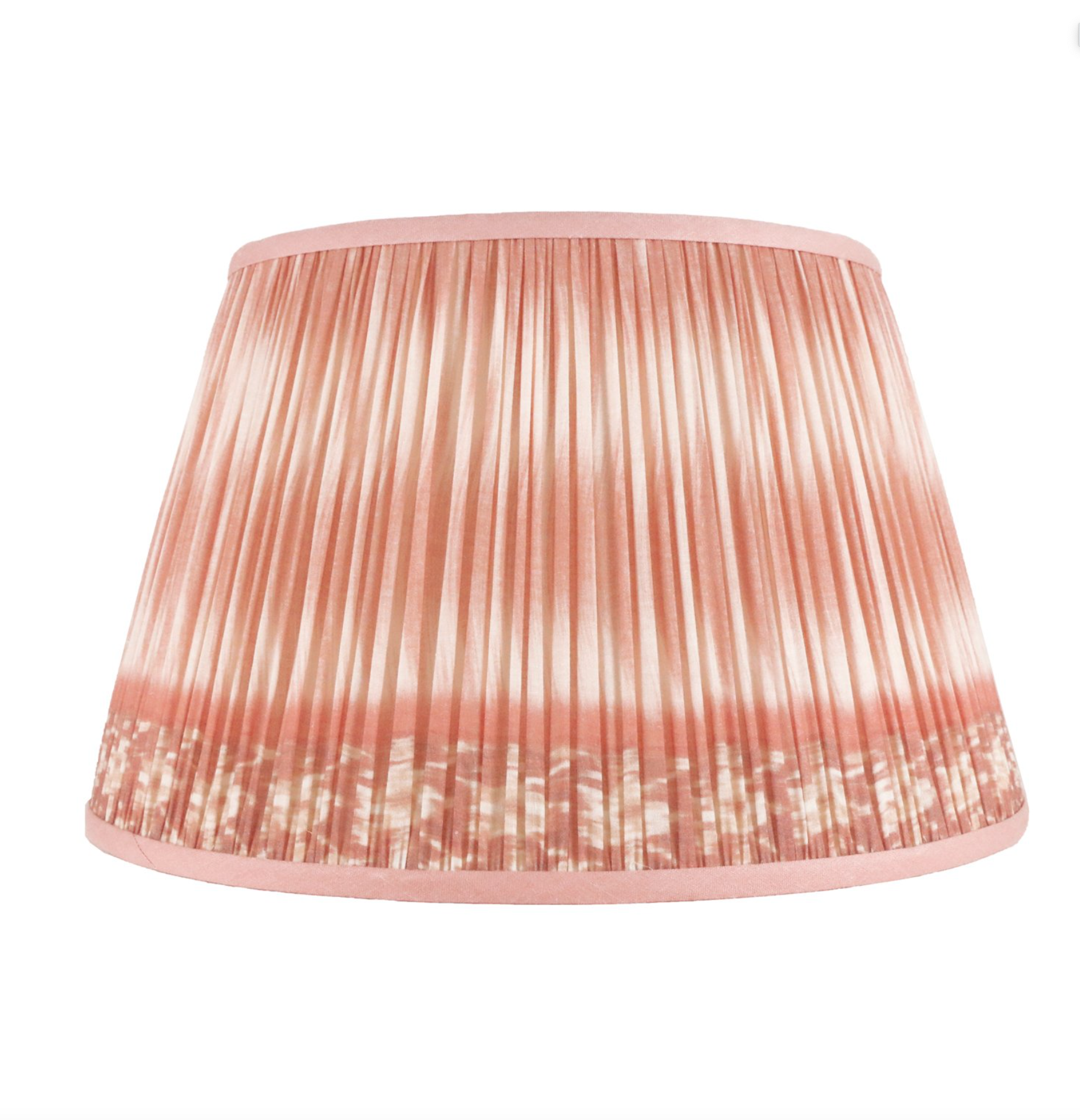 Shirred Ikat Lampshades - Pink  | Newport Lamp And Shade | Located in Newport, RI