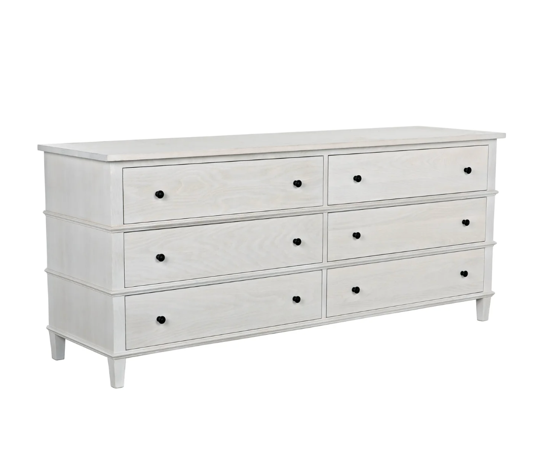 Double-Wide Chest of Drawers in a Washed Oak Finish  | Newport Lamp And Shade | Located in Newport, RI