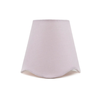 5" Scalloped Linen Candle-Clip Lampshades | Newport Lamp And Shade | Located in Newport, RI