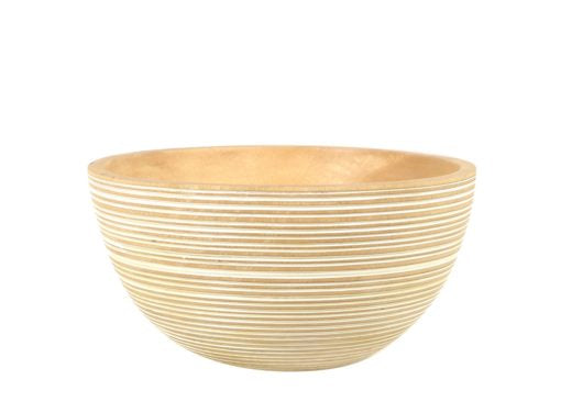 Striped Mango Wood Bowl  | Newport Lamp And Shade | Located in Newport, RI