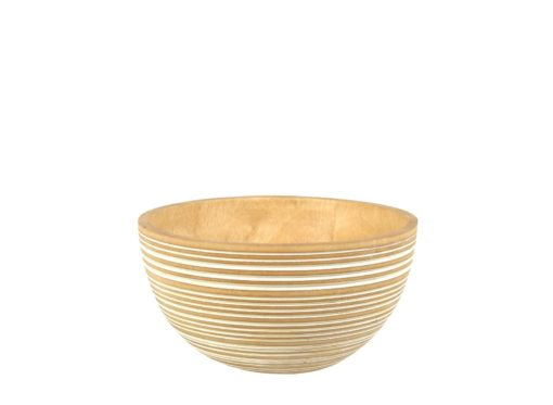 Striped Mango Wood Bowl  | Newport Lamp And Shade | Located in Newport, RI