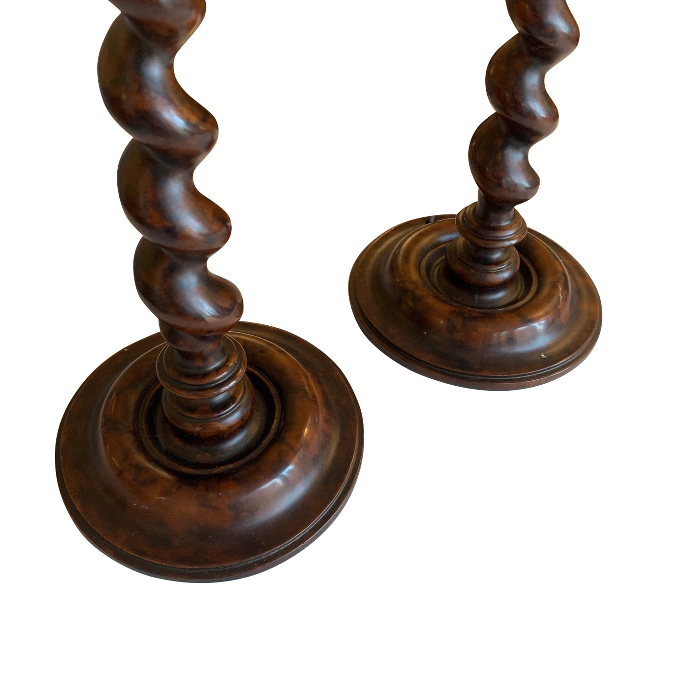Barley Twist Candlestick Table Lamp  | Newport Lamp And Shade | Located in Newport, RI