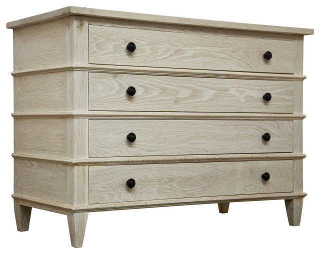 Chest of Drawers in a Washed Oak Finish  | Newport Lamp And Shade | Located in Newport, RI