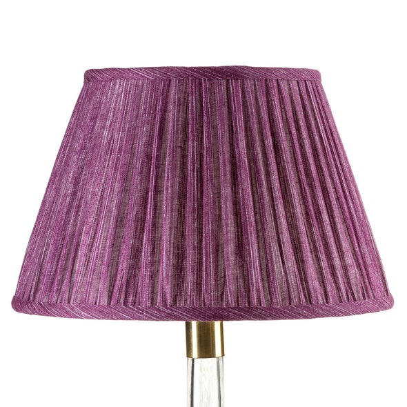4.5" Fermoie Lampshade - Plain Linen in Back To The Fuchsia  | Newport Lamp And Shade | Located in Newport, RI