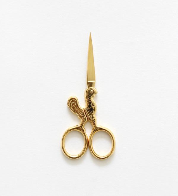 Rooster Scissors with 24k Gold Layer  | Newport Lamp And Shade | Located in Newport, RI